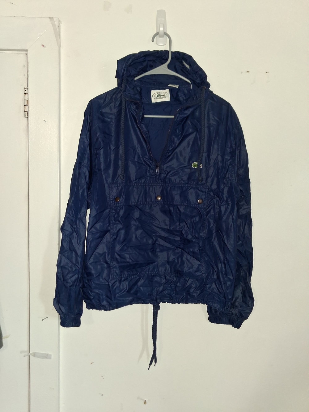 Vintage 80s/90s Izod Lacoste Nylon Anorak Windbreaker Jacket - Size S